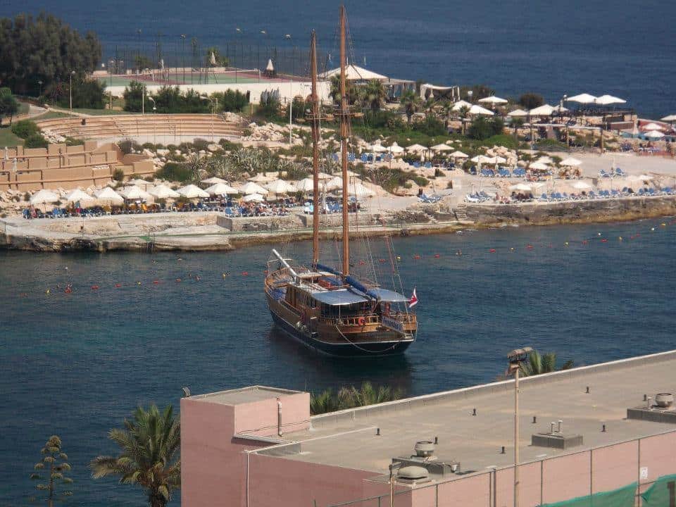 View from hotel on the island of Malta