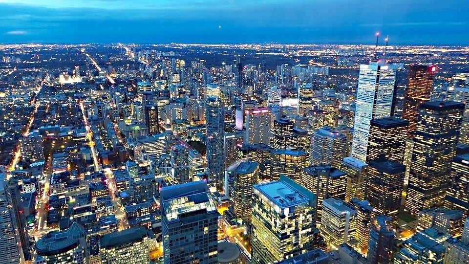 amazing view of the skyline of Toronto, Canada