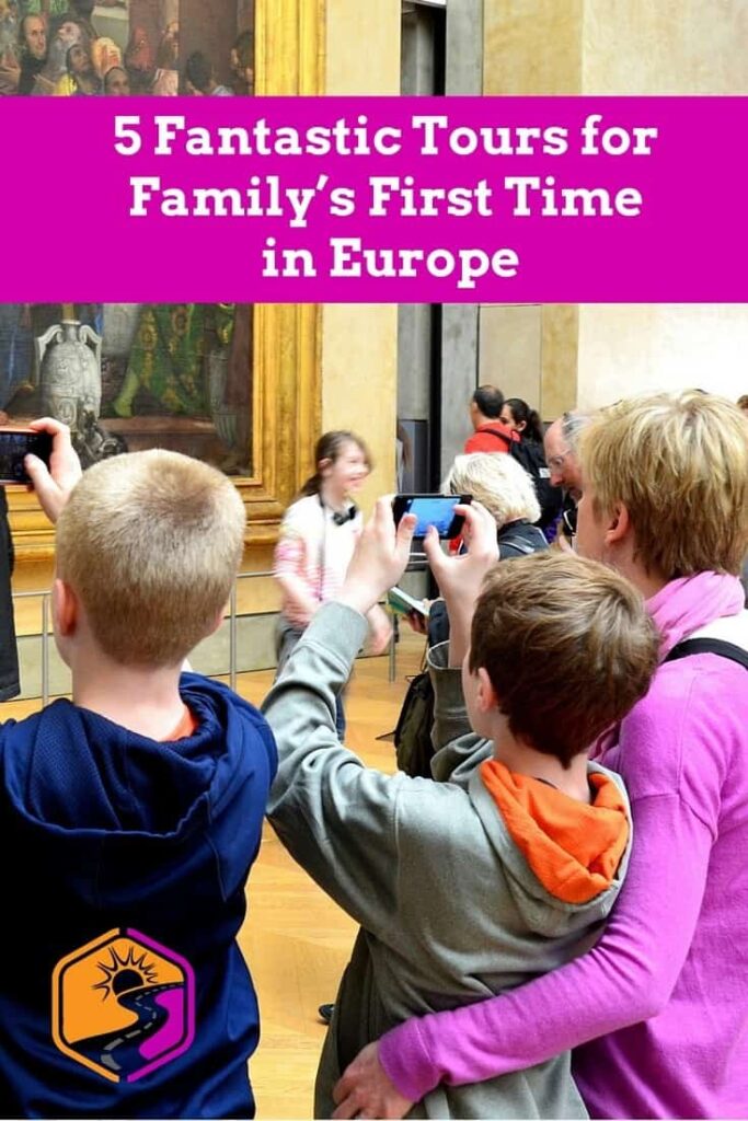 Two young boys and mother at museum in Paris