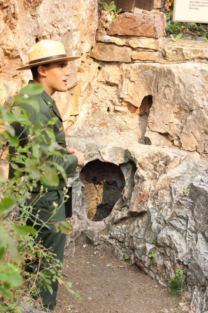 The natural entrance to the Wind Cave