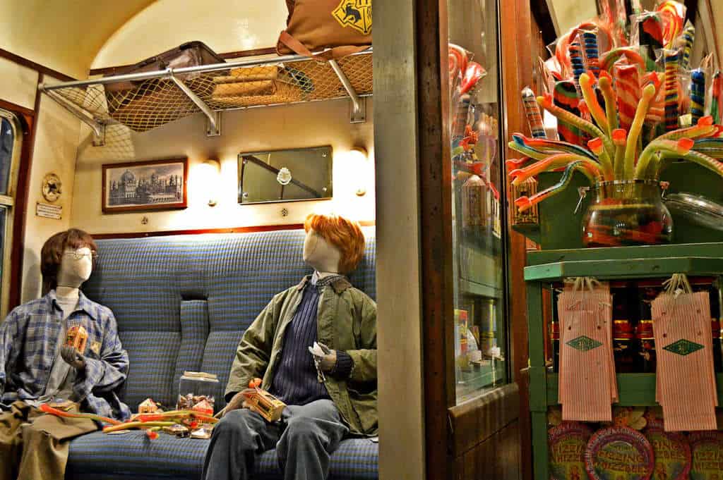 hogwarts express train car at warner bros studio tour in london by eileen cotter wright