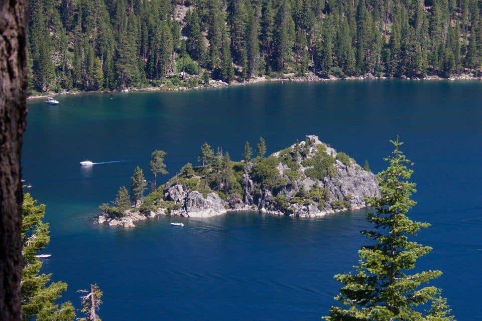 the tea room on fannette island which is part of the lake tahoe castle