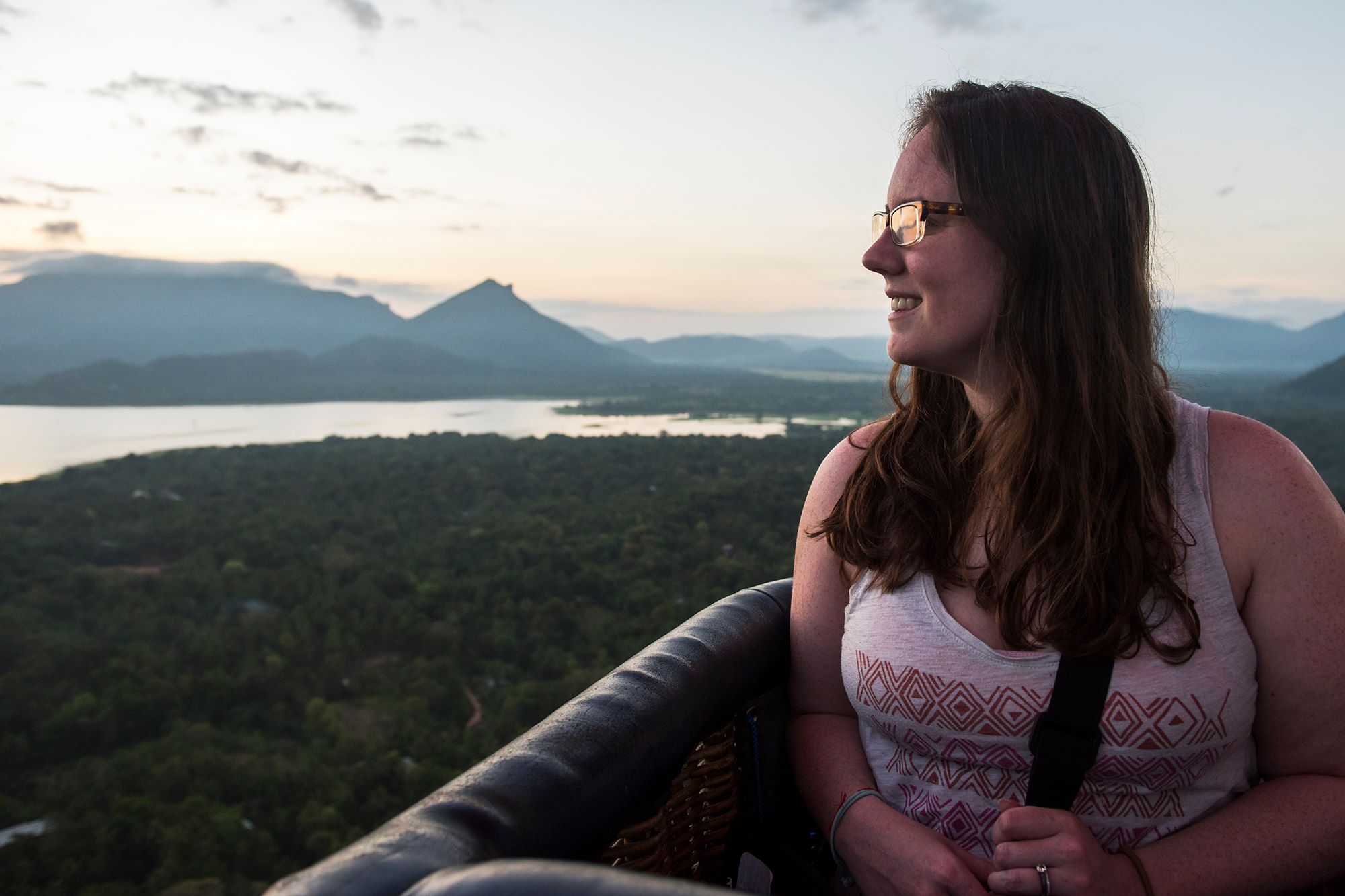 Eileen Cotter Wright ina hot air balloon in sri lanka by style in sri lanka