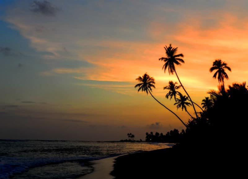 sunset in mirissa sri lanka by eileen cotter wright