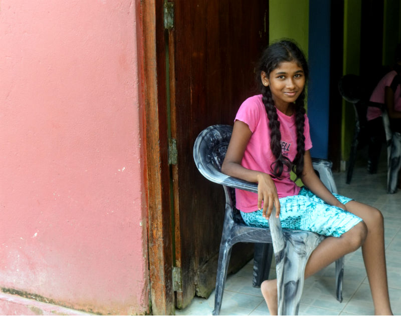 young girl in sri lanka village by eileen cotter wright