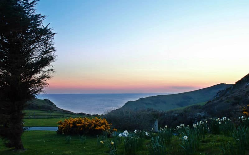 sunset soar mill cove devon by eileen cotter wright