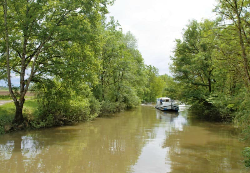 locaboat on canal in france eileen cotter wright