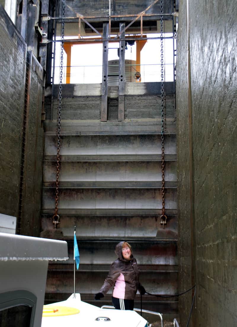 patti in the canal locks france eileen cotter wright