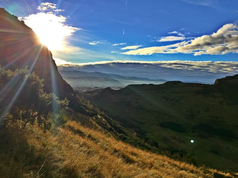 sunshine arthurs seat scotland edinburgh eleen cotter wright