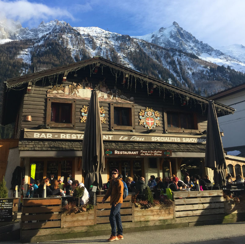 restaurant mountains chamonix france eileen cotter wright