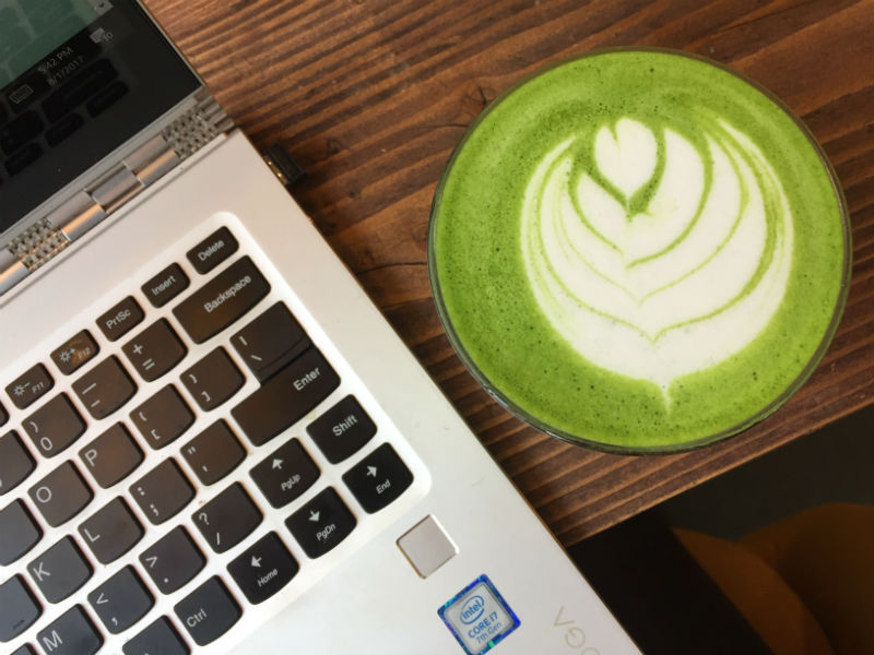 matcha and working