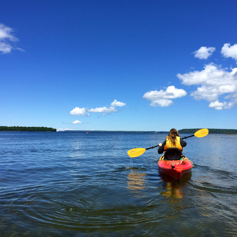 peninsula state park kayaking Door County Wisconsin