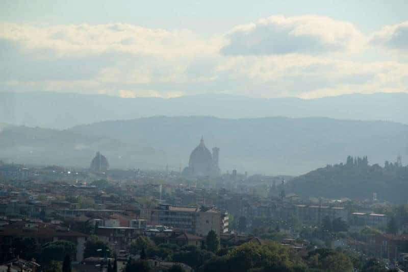 Morning from Hotel Room in Florence Italy