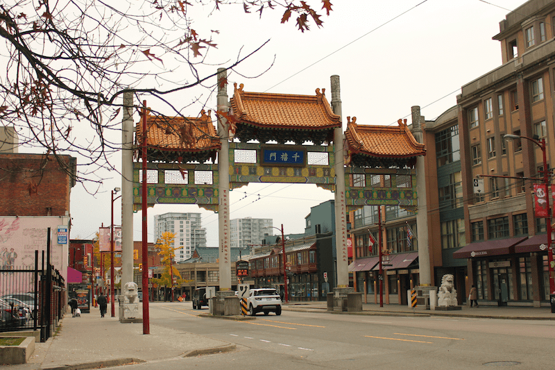 Chinatown near Skwachàys Lodge