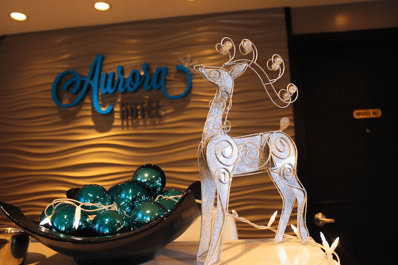 Aurora Hotel holiday decor