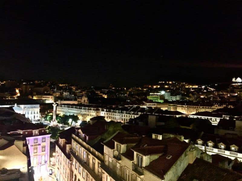 lisbon rooftops at night