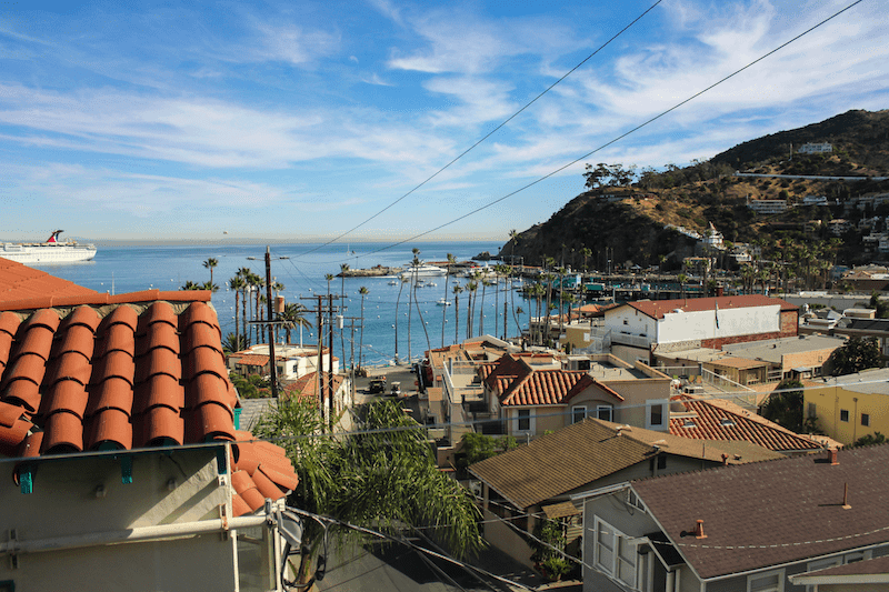 Aurora Hotel view of Catalina Island