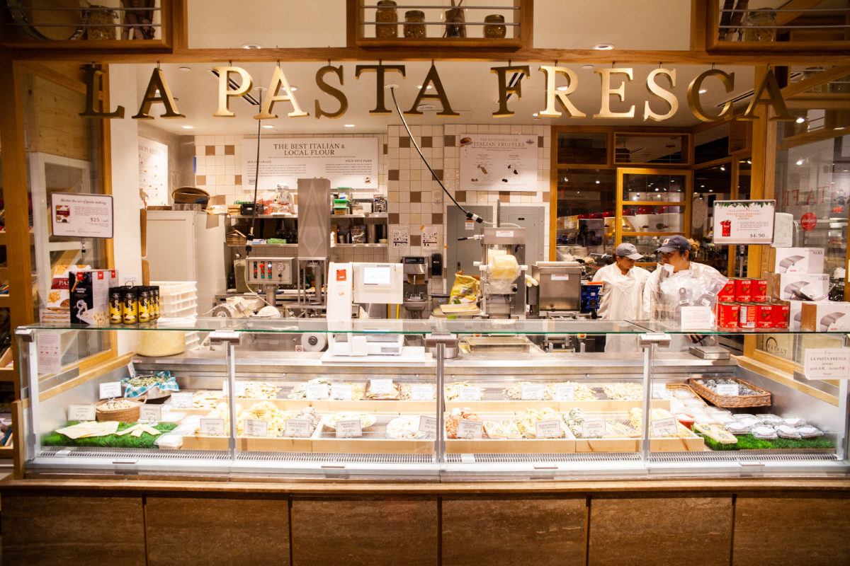 Pasta station at eataly in Boston massachusetts