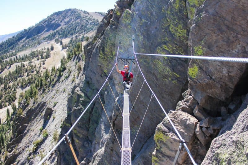 Via Ferrata suspension bridge Mammoth