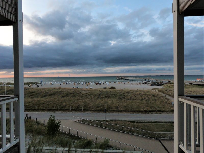 view from the room at beach motel Heiligenhafen germany