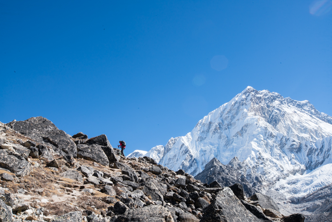 mountains covered in snow in nepal