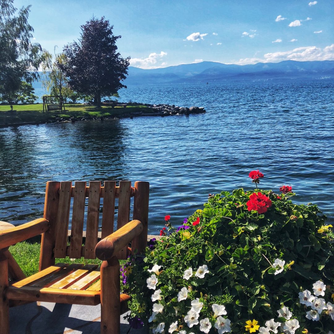 chair besides flathead lake montana