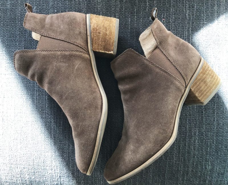 dr scholls brown block booties