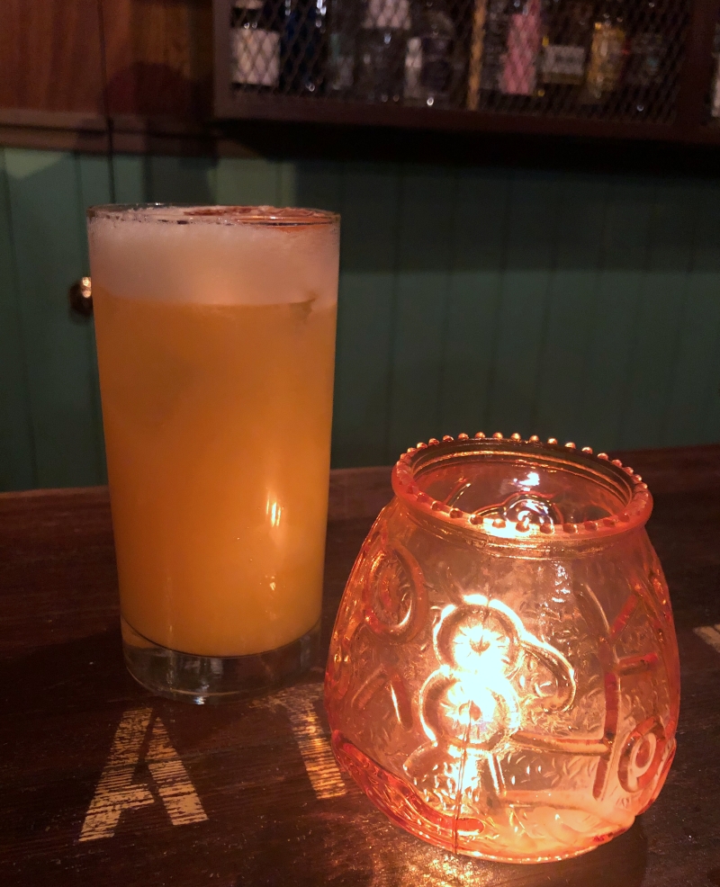 ballyho buffalo cocktail and candle