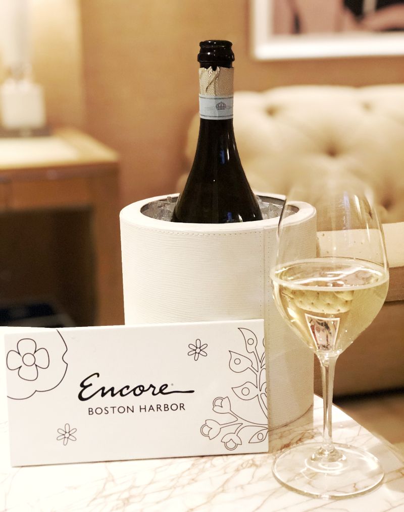 bottle of prosecco at encore boston harbor