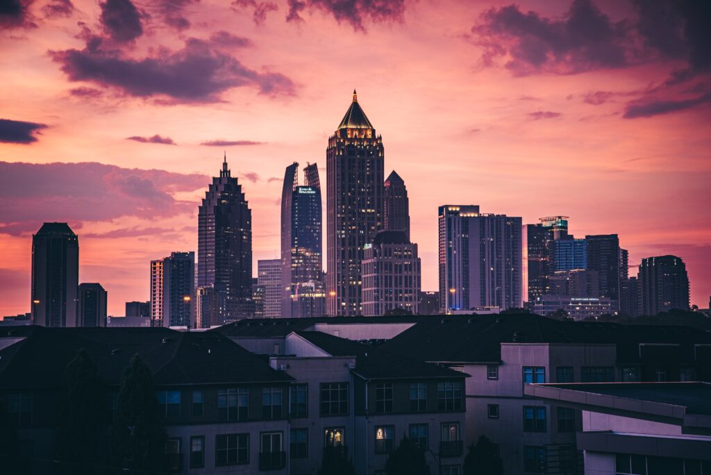 Atlanta at sunset