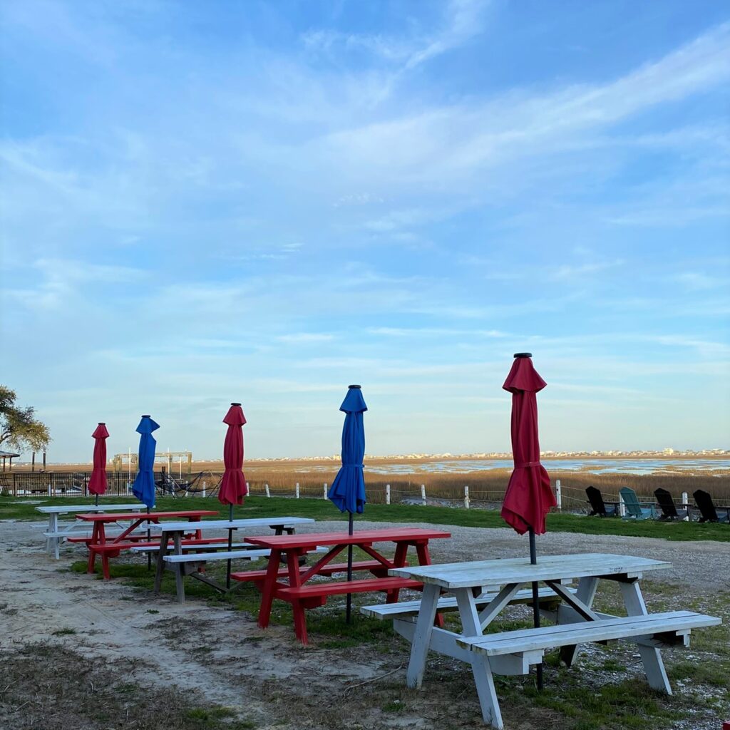 sunset at nances creekfront a murrells inlet restaurant