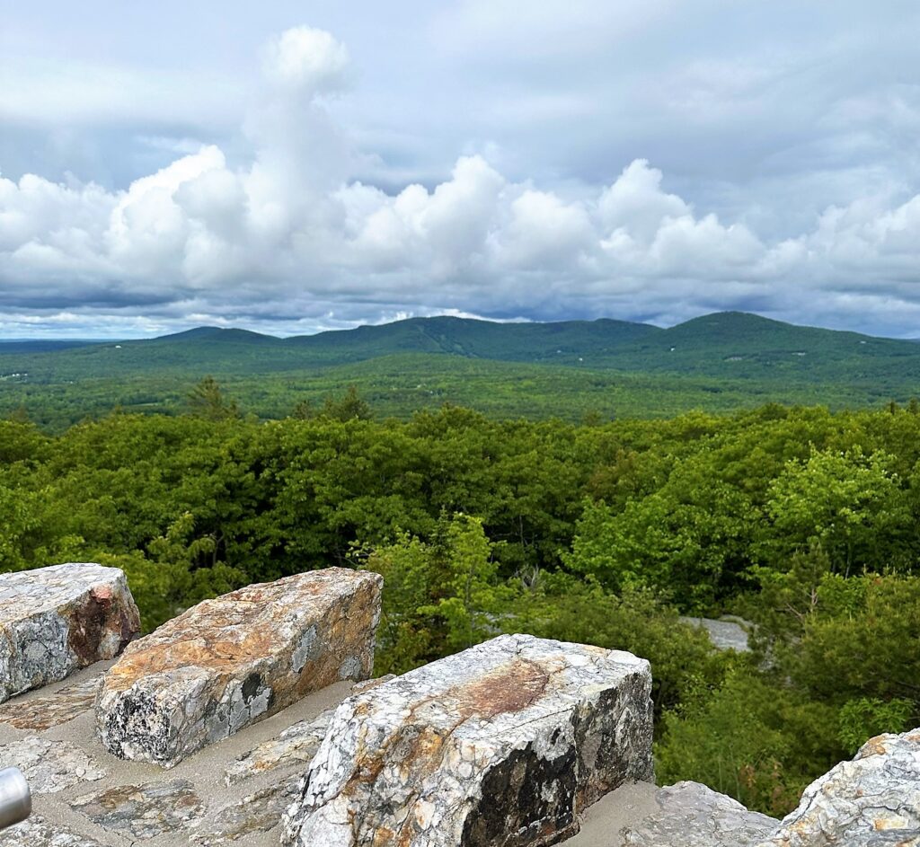 view from mt battie tower maine