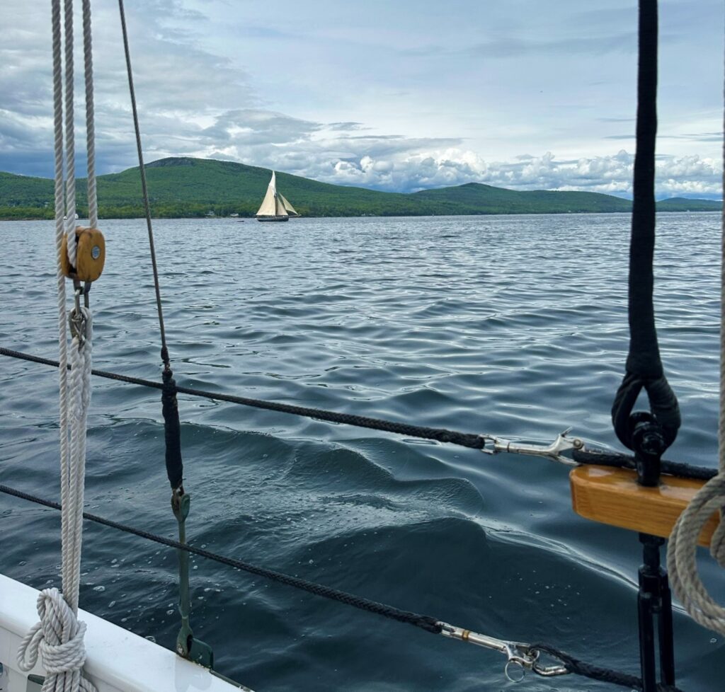 view from schooner suprise camden maine